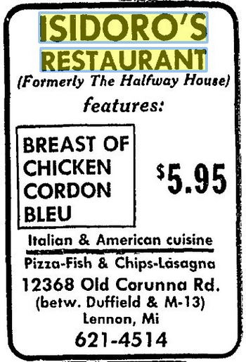 El-Bert-A Motel & Coffee Shop - Isidoros Ad From July 1980 (newer photo)